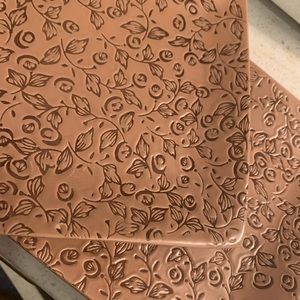 2 Stoneware Handcrafted Serving Plates